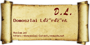 Domoszlai Lóránt névjegykártya